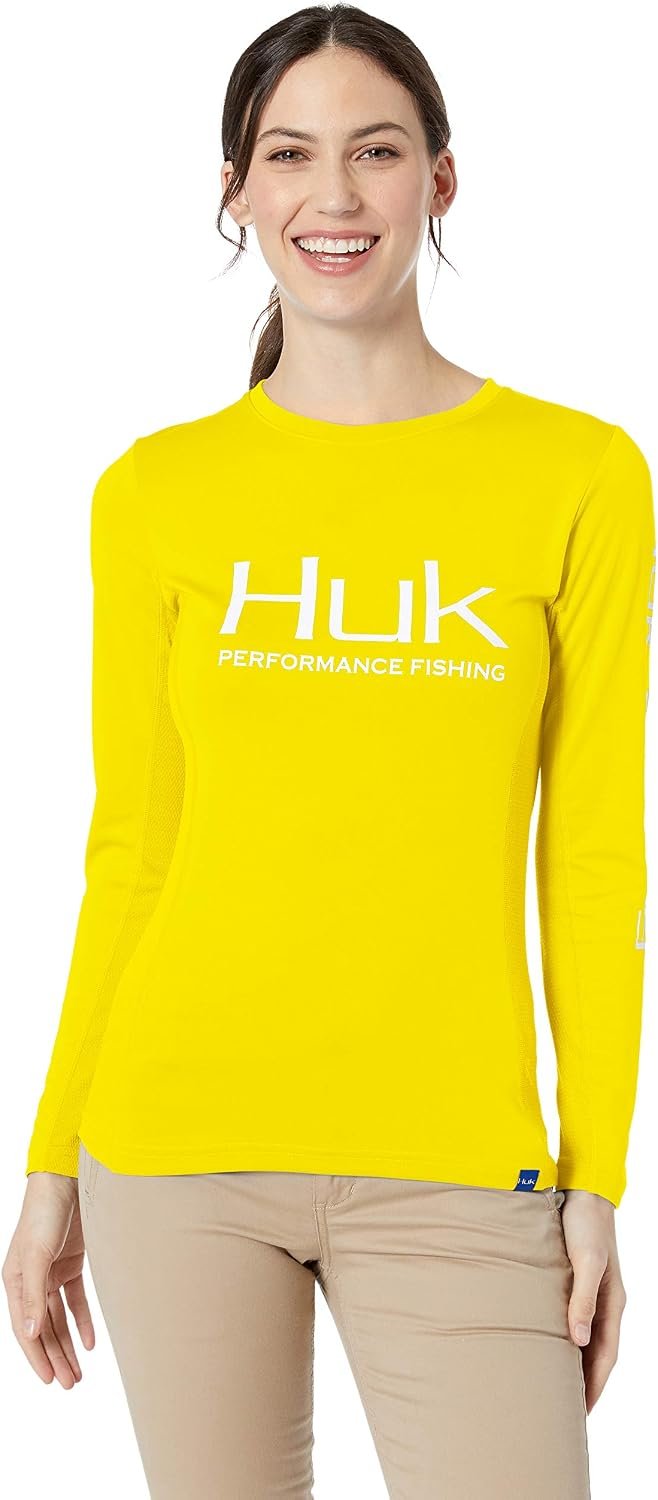 huk womens icon x long sleeve fishing shirt with sun protection